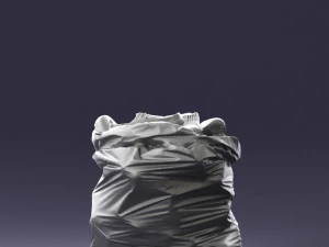 000481 Garbage Bag with Trash Realistic Plastic Waste Bag 3dp 3D Print Model