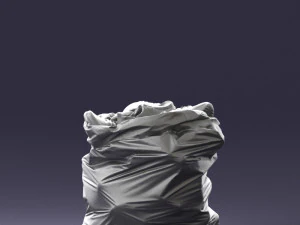 000481 Garbage Bag with Trash Realistic Plastic Waste Bag 3dp 3D Print Model
