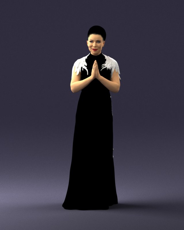 girl in dress 0150 3D मॉडल .c4d .max .obj .3ds .fbx .stl .blend 