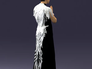 000484 Elegant Woman Greeting Pose 3D Model