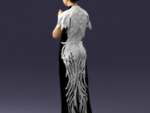 000484 Elegant Woman Greeting Pose 3D Model