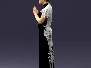 000484 Elegant Woman Greeting Pose 3D Model