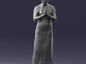 000484 Elegant Woman Greeting Pose 3D Model