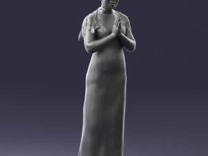 000484 Elegant Woman Greeting Pose 3D Model