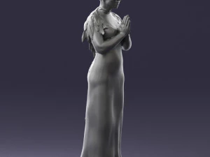 000484 Elegant Woman Greeting Pose 3D Model
