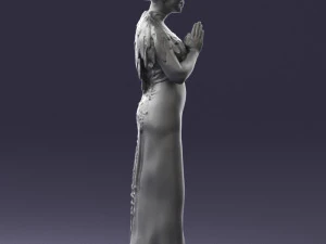 000484 Elegant Woman Greeting Pose 3D Model