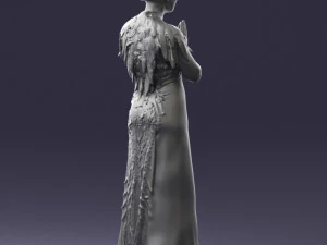 000484 Elegant Woman Greeting Pose 3D Model