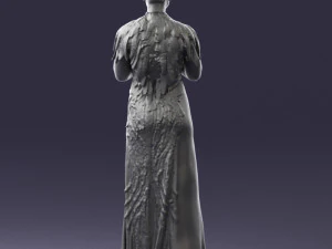 000484 Elegant Woman Greeting Pose 3D Model