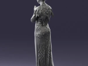 000484 Elegant Woman Greeting Pose 3D Model