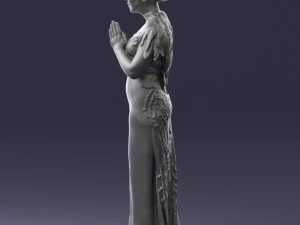 000484 Elegant Woman Greeting Pose 3D Model