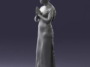 000484 Elegant Woman Greeting Pose 3D Model