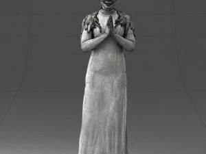000484 Elegant Woman Greeting Pose 3D Model