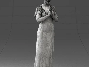 000484 Elegant Woman Greeting Pose 3D Model