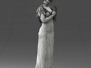 000484 Elegant Woman Greeting Pose 3D Model