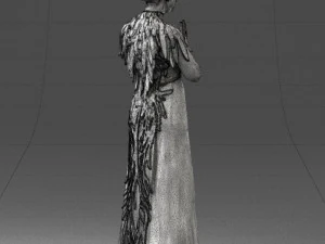 000484 Elegant Woman Greeting Pose 3D Model