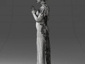 000484 Elegant Woman Greeting Pose 3D Model