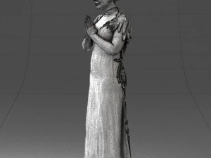 000484 Elegant Woman Greeting Pose 3D Model