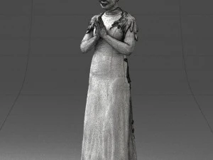 000484 Elegant Woman Greeting Pose 3D Model