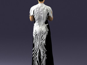 girl in dress 0150 3d print ready 3D-printmodel