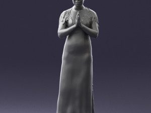 girl in dress 0150 3d print ready 3D-printmodel
