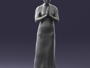 girl in dress 0150 3d print ready 3D-printmodel