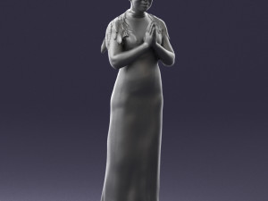 girl in dress 0150 3d print ready 3D-printmodel