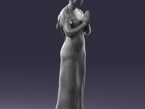 girl in dress 0150 3d print ready 3D-printmodel