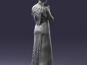 girl in dress 0150 3d print ready 3D-printmodel