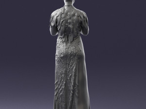 girl in dress 0150 3d print ready 3D-printmodel