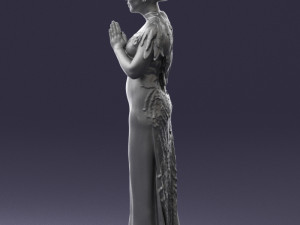 girl in dress 0150 3d print ready 3D-printmodel