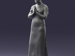 girl in dress 0150 3d print ready 3D-printmodel