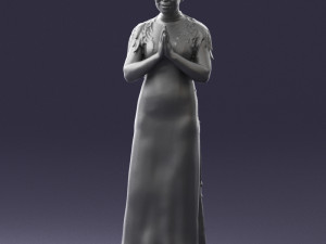 girl in dress 0150 3d print ready 3D-printmodel