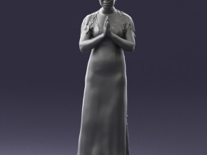 girl in dress 0150 3d print ready 3D-printmodel