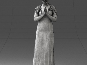 girl in dress 0150 3d print ready 3D-printmodel