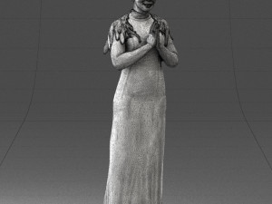 girl in dress 0150 3d print ready 3D-printmodel