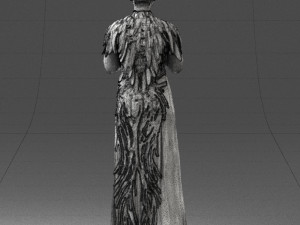 girl in dress 0150 3d print ready 3D-printmodel