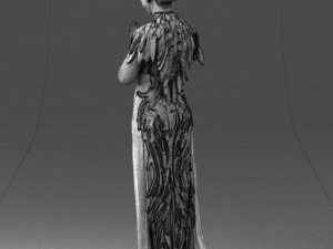 girl in dress 0150 3d print ready 3D-printmodel
