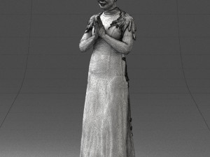 girl in dress 0150 3d print ready 3D-printmodel