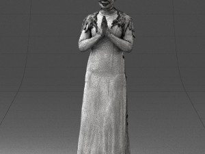 girl in dress 0150 3d print ready 3D-printmodel