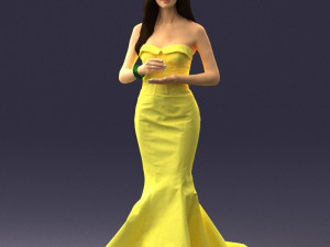 girl in yellow dress 0151 Modelo 3D