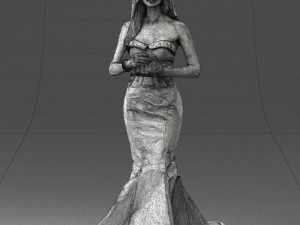 girl in yellow dress 0151 Modelo 3D