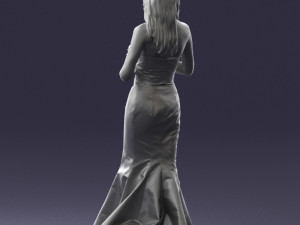 girl in yellow dress 0151 3d print ready 3D Baskı Modeli