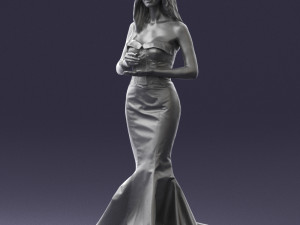 girl in yellow dress 0151 3d print ready 3D Baskı Modeli