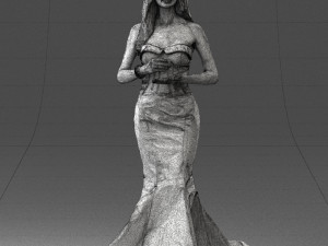 girl in yellow dress 0151 3d print ready 3D Baskı Modeli