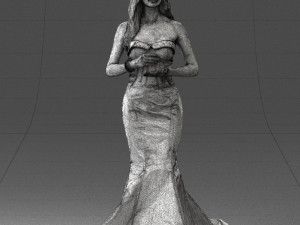 girl in yellow dress 0151 3d print ready 3D Baskı Modeli