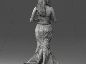girl in yellow dress 0151 3d print ready 3D Baskı Modeli