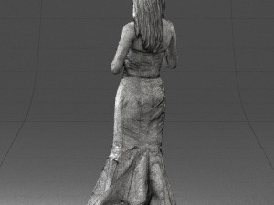 girl in yellow dress 0151 3d print ready 3D Baskı Modeli