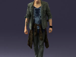 homme en jeans 1053 pr&ecirc;t &agrave; &ecirc;tre imprim&eacute; en 3D Modèles 3D en vedette