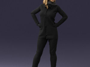woman in black clothes 0159-1 3D Модель