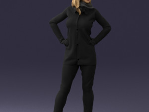 woman in black clothes 0159-1 3D Модель